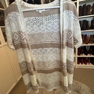 🔥 Cloud Chaser Cream and Tan Cardigan